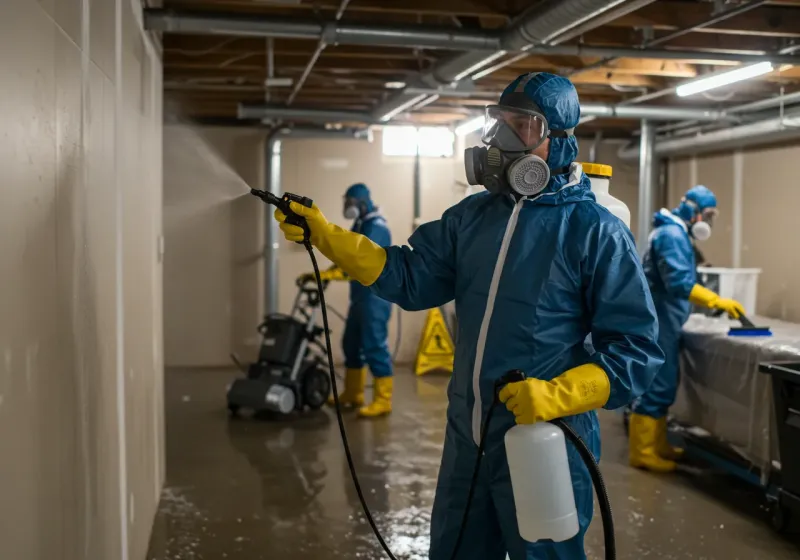 Basement Sanitization and Antimicrobial Treatment process in Indianola, IA